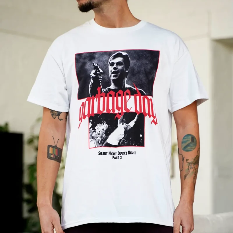 silent night deadly night part 2 shirt | "garbage day!" - Image 3